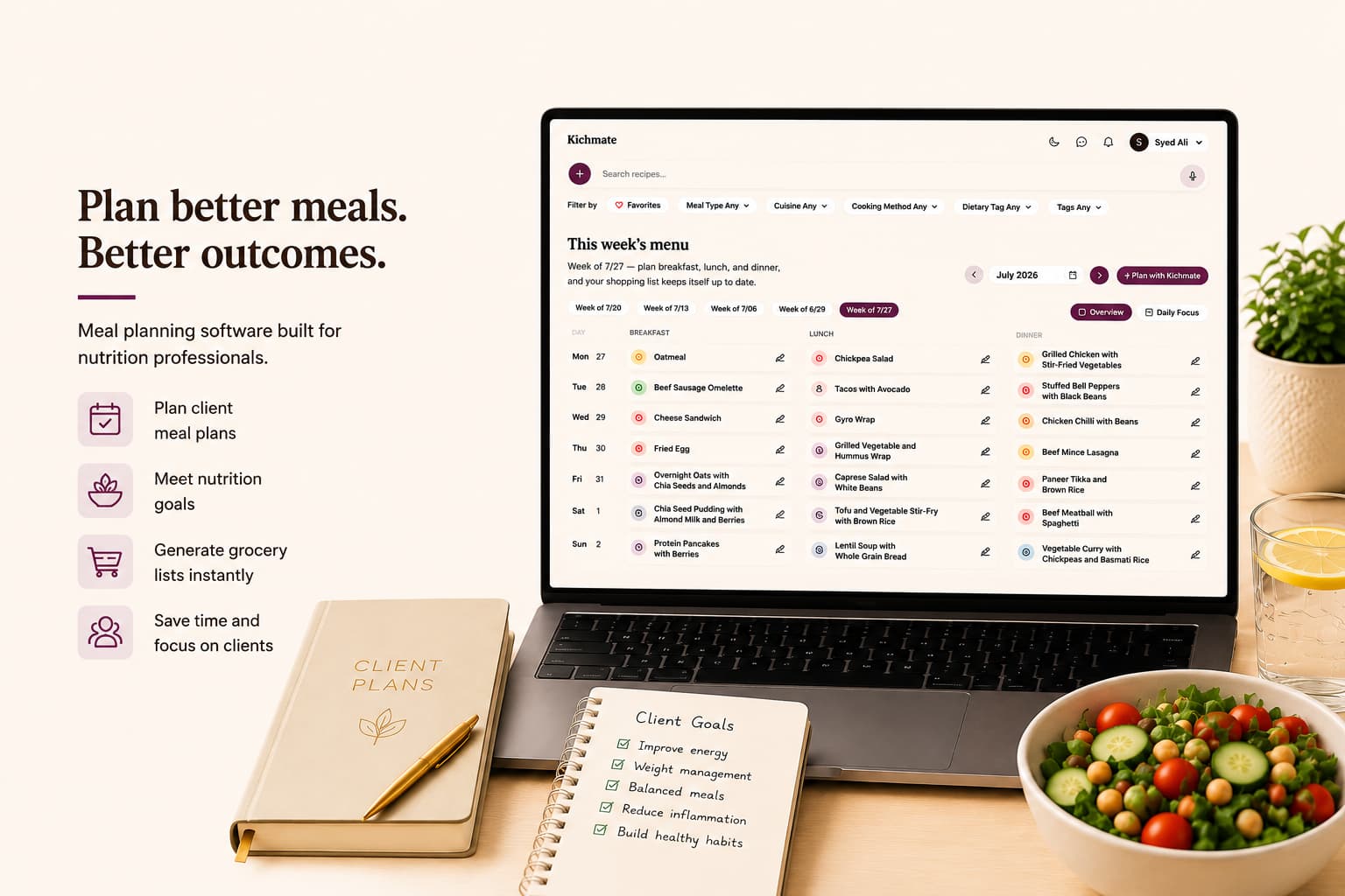 Illustration for the article “Meal Planning Software for Nutritionists, Dietitians, and Cooking Classes: What to Look For”